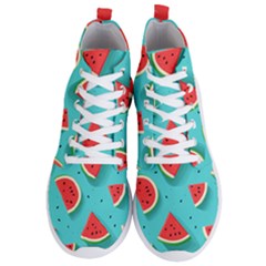 Watermelon Fruit Slice Men s Lightweight High Top Sneakers by Bedest