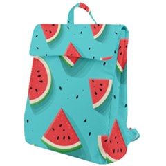 Watermelon Fruit Slice Flap Top Backpack by Bedest