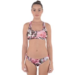 Rose Flower Seamless Cross Back Hipster Bikini Set by Bedest