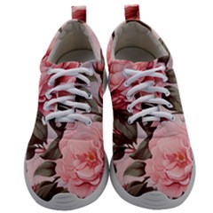 Rose Flower Seamless Mens Athletic Shoes by Bedest