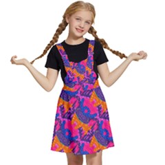 Purple Blue Abstract Pattern Kids  Apron Dress by Bedest