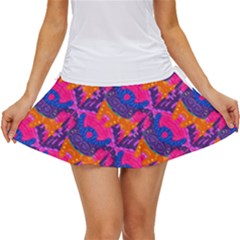 Purple Blue Abstract Pattern Women s Skort by Bedest