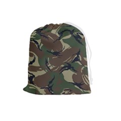 Camouflage Pattern Fabric Drawstring Pouch (large) by Bedest