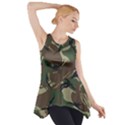 Camouflage Pattern Fabric Side Drop Tank Tunic View1