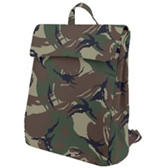 Camouflage Pattern Fabric Flap Top Backpack by Bedest