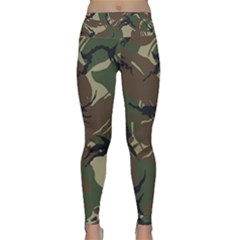 Camouflage Pattern Fabric Lightweight Velour Classic Yoga Leggings by Bedest