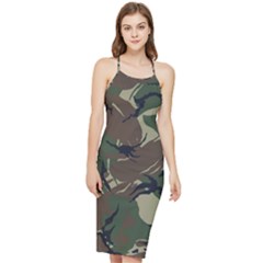 Camouflage Pattern Fabric Bodycon Cross Back Summer Dress by Bedest