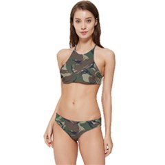 Camouflage Pattern Fabric Banded Triangle Bikini Set by Bedest