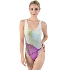 Leaf Desenho Micro High Leg Strappy Swimsuit by Bedest