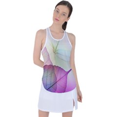 Leaf Desenho Micro Racer Back Mesh Tank Top by Bedest