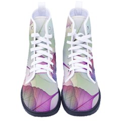 Leaf Desenho Micro Women s High-top Canvas Sneakers by Bedest