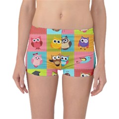 Owls Pattern Abstract Art Desenho Vector Cartoon Boyleg Bikini Bottoms by Bedest