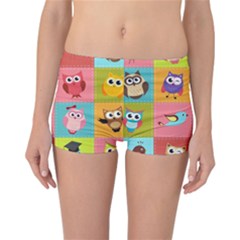 Owls Pattern Abstract Art Desenho Vector Cartoon Reversible Boyleg Bikini Bottoms by Bedest