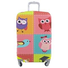 Owls Pattern Abstract Art Desenho Vector Cartoon Luggage Cover (medium) by Bedest