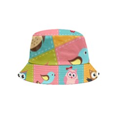 Owls Pattern Abstract Art Desenho Vector Cartoon Bucket Hat (kids) by Bedest