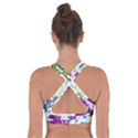 Butterflies Abstract Background Colorful Desenho Vector Cross Back Sports Bra View2