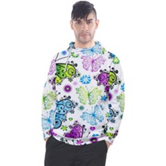 Butterflies Abstract Background Colorful Desenho Vector Men s Pullover Hoodie by Bedest