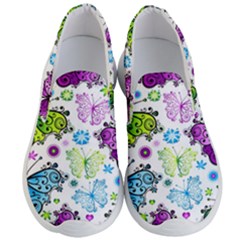 Butterflies Abstract Background Colorful Desenho Vector Men s Lightweight Slip Ons by Bedest