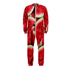 Watermelon Fruit Green Red Onepiece Jumpsuit (kids) by Bedest