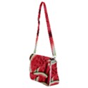 Watermelon Fruit Green Red Shoulder Bag with Back Zipper View2