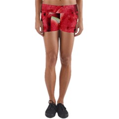 Watermelon Fruit Green Red Yoga Shorts by Bedest