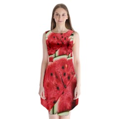 Watermelon Fruit Green Red Sleeveless Chiffon Dress   by Bedest