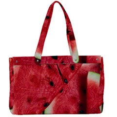 Watermelon Fruit Green Red Canvas Work Bag by Bedest