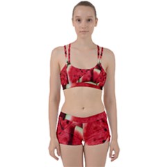 Watermelon Fruit Green Red Perfect Fit Gym Set by Bedest