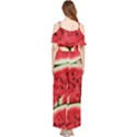 Watermelon Fruit Green Red Draped Sleeveless Chiffon Jumpsuit View2