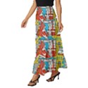 Just Do It Pattern Tiered Ruffle Maxi Skirt View2