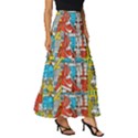 Just Do It Pattern Tiered Ruffle Maxi Skirt View3