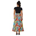 Just Do It Pattern Tiered Ruffle Maxi Skirt View4