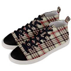 Colorful Tartan Men s Mid-top Canvas Sneakers