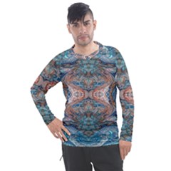 Blue Arabesque Men s Pique Long Sleeve T-shirt