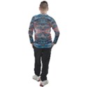 Blue arabesque Men s Pique Long Sleeve T-Shirt View2