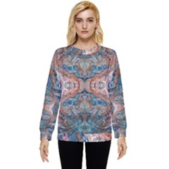 Blue Arabesque Hidden Pocket Sweatshirt