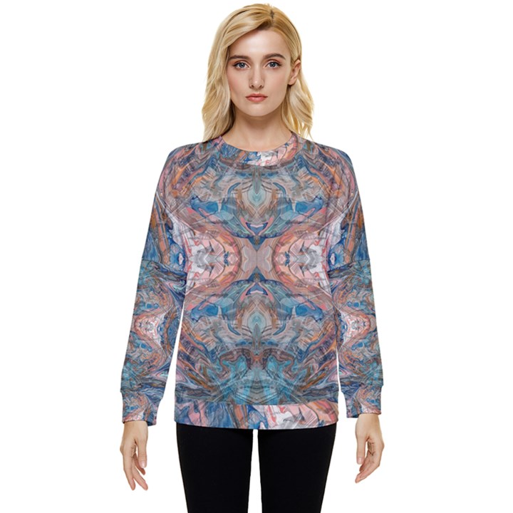 Blue arabesque Hidden Pocket Sweatshirt