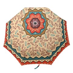 Ethnic-tribal-pattern-background Folding Umbrellas