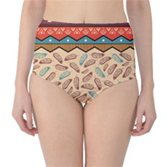 Ethnic-tribal-pattern-background Classic High-waist Bikini Bottoms