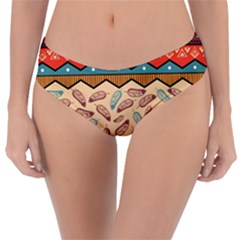 Ethnic-tribal-pattern-background Reversible Classic Bikini Bottoms