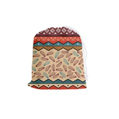 Ethnic-tribal-pattern-background Drawstring Pouch (medium)