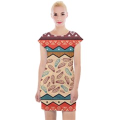 Ethnic-tribal-pattern-background Cap Sleeve Bodycon Dress