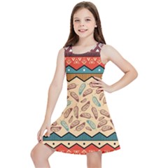 Ethnic-tribal-pattern-background Kids  Lightweight Sleeveless Dress