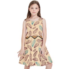 Ethnic-tribal-pattern-background Kids  Skater Dress