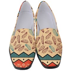 Ethnic-tribal-pattern-background Women s Classic Loafer Heels