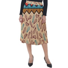 Ethnic-tribal-pattern-background Classic Velour Midi Skirt 