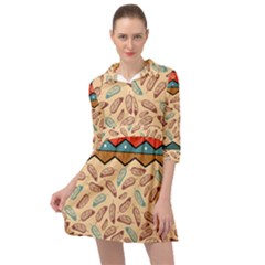 Ethnic-tribal-pattern-background Mini Skater Shirt Dress