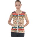 Ethnic-tribal-pattern-background Short Sleeve Zip Up Jacket View1