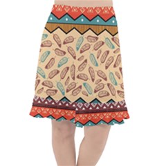 Ethnic-tribal-pattern-background Fishtail Chiffon Skirt