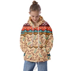 Ethnic-tribal-pattern-background Kids  Oversized Hoodie by Apen